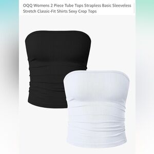 Womens tube top in black and white size small